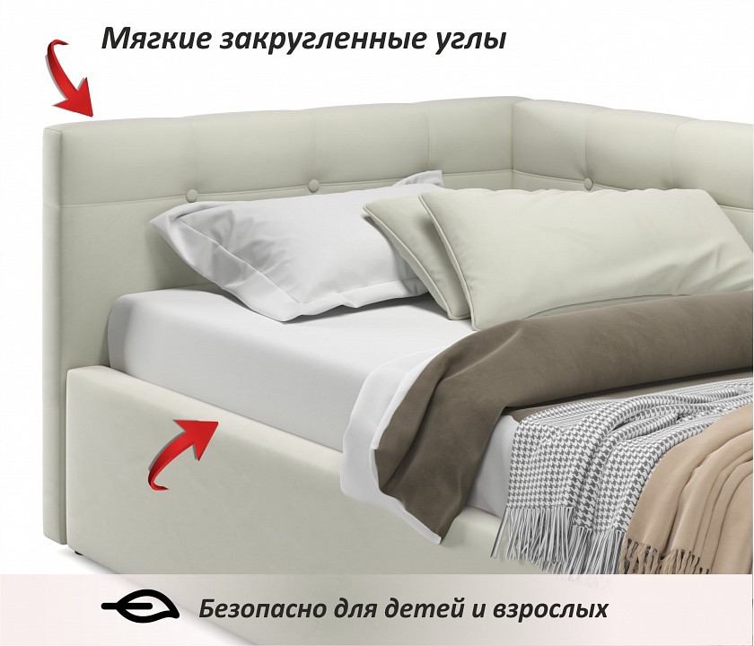 Кровать односпальная Bonna с матрасом ГОСТ 2000x900