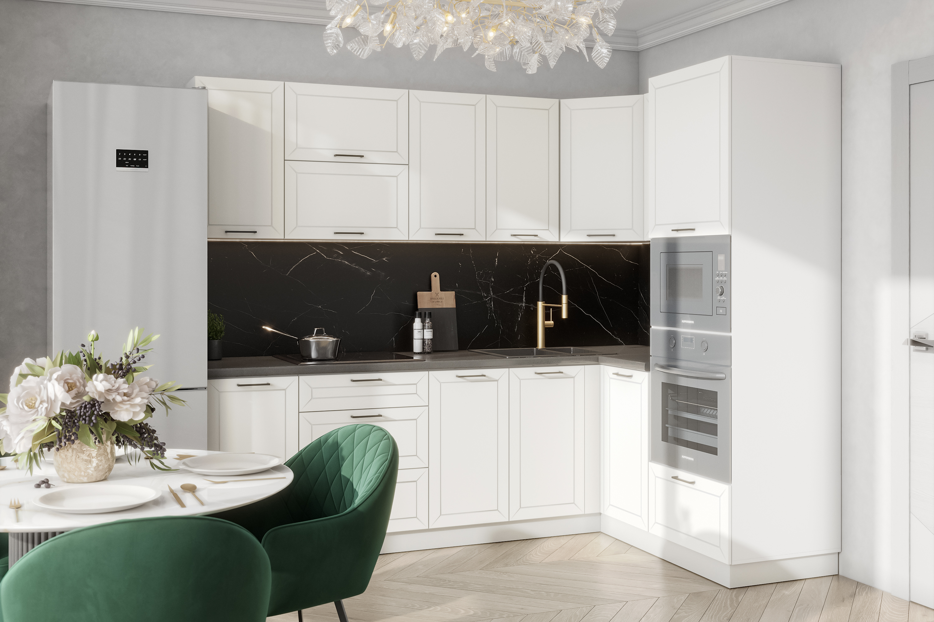 КГ Угловой Вектор 240*100 Бланж (со столешницей, сонома, 26) в.26