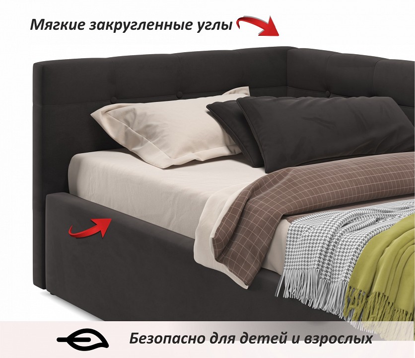 Кровать односпальная Bonna с матрасом PROMO 2000x900