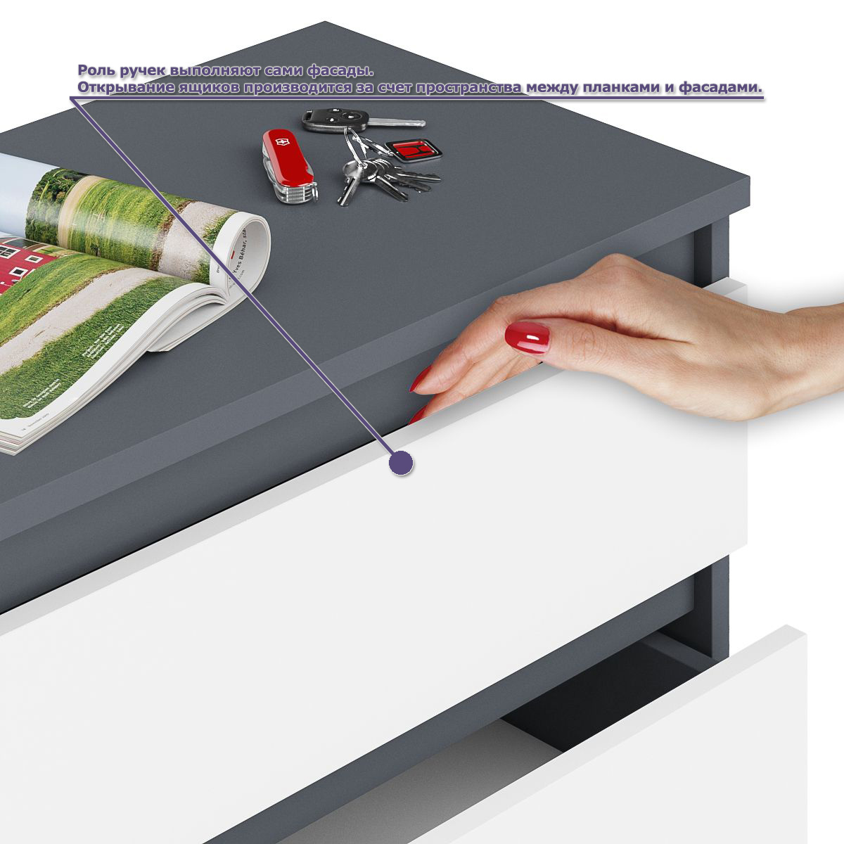 Стол компьютерный Мори МС-16 левый + Тумба ТМП400.1 + Полка 1200, цвет графит/белый, ШхГхВ 164,8х84,9х209,6 см., НЕ универсальная сборка