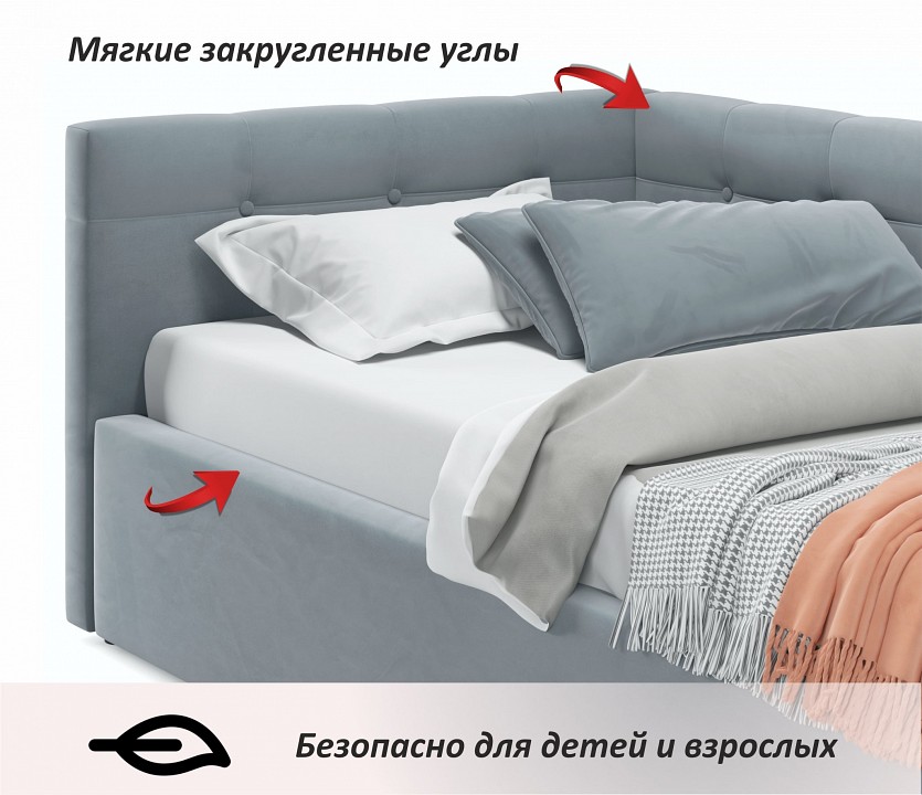 Кровать односпальная Bonna с матрасом PROMO 2000x900