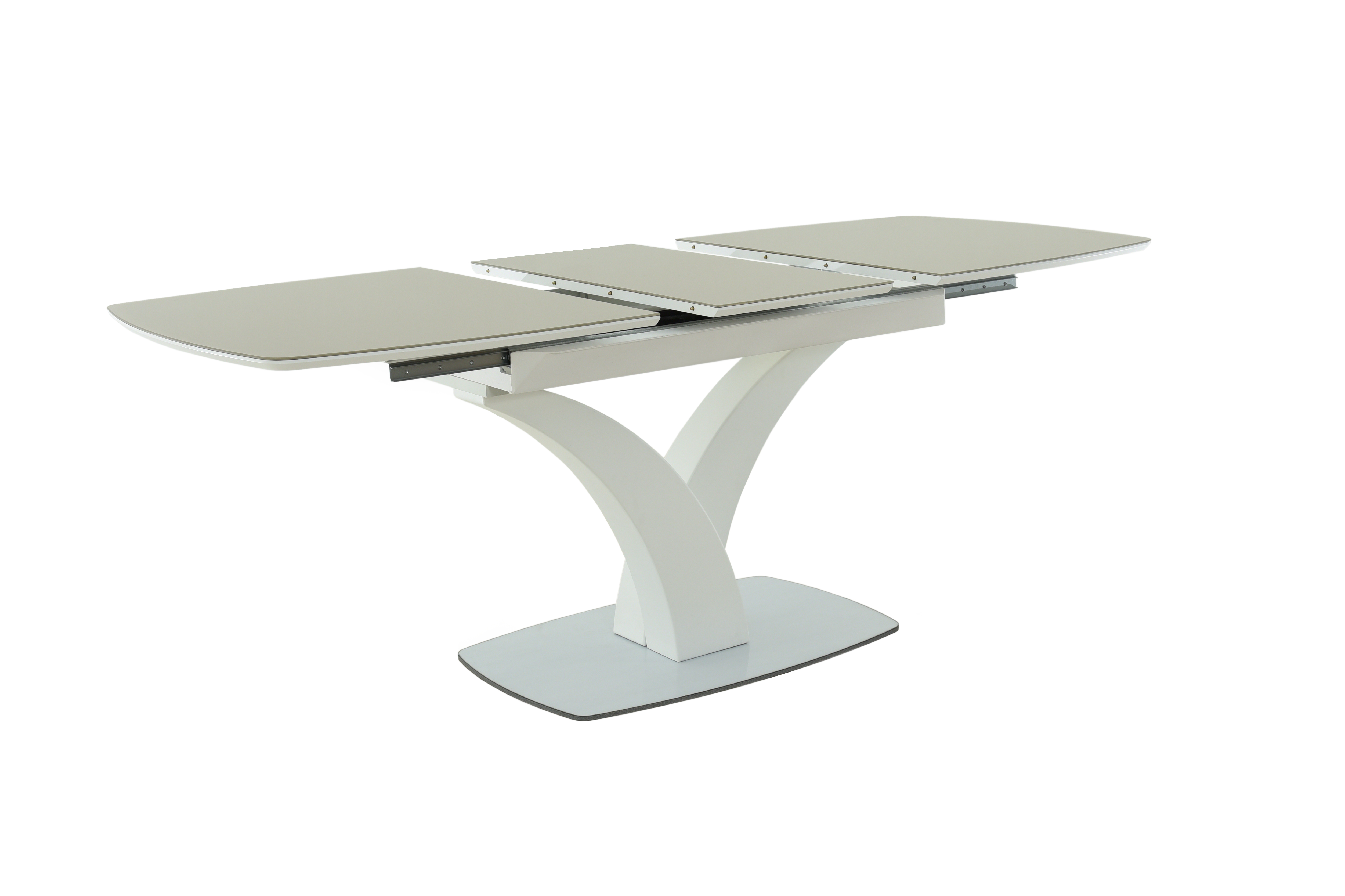 Стол Нотр Дам MODERNE стекло OPTIWHITE 1400(1800)*850, Капучино